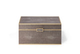 AERIN Classic Shagreen Bar Set in Chocolate Box | Luxury Barware at Fig Linens and Home 1