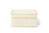 Closed Box containing Classic Shagreen Bar Set in Cream by AERIN - Fig Linens and Home