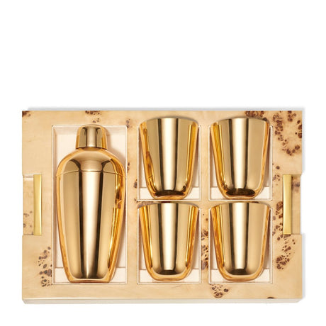 Tier of barware from Classic Shagreen Bar Set in Cream by AERIN - Fig Linens and Home 2