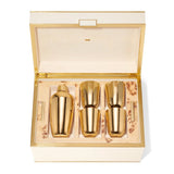 Tier of barware from Classic Shagreen Bar ware Set in Cream by AERIN - Fig Linens and Home - Shown in Box 3