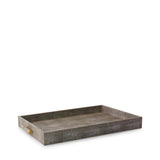 Classic Shagreen Butler Tray Chocolate by AERIN at Fig Linens and Home 1