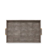 Classic Shagreen Butler Tray Chocolate by AERIN at Fig Linens and Home 2