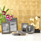 Classic Shagreen Frame in Chocolate - 4 x 6 by AERIN at Fig Linens and Home - Grouping