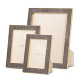 Classic Shagreen Frame in Chocolate - 4 x 6 by AERIN at Fig Linens and Home - Trio of Frames