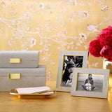 Classic Shagreen Frame in Dove - 4 x 6 by AERIN at Fig Linens and Home - Lifestyle 1