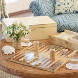 Classic Shagreen Game Set in Cream by AERIN at Fig Linens and Home - Lifestyle 1