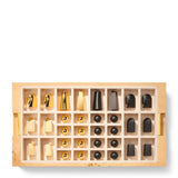 Classic Shagreen Game Set in Cream by AERIN at Fig Linens and Home - Lifestyle - Chess Pieces