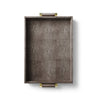 Classic Shagreen Serving Tray in Chocolate by AERIN - View 1 at Fig Linens and Home