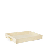 Classic Shagreen Serving Tray in Cream by AERIN at Fig Linens and Home