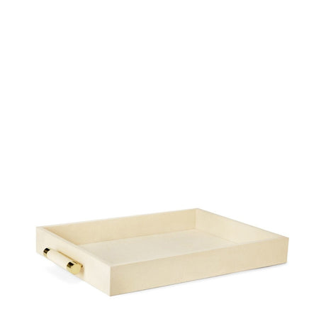 Classic Shagreen Serving Tray in Cream by AERIN at Fig Linens and Home
