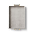 Classic Shagreen Serving Tray in Dove by AERIN - View 2 - Fig Linens and Home