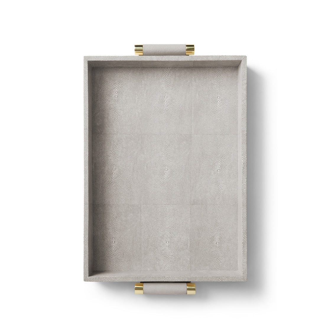 Classic Shagreen Serving Tray in Dove by AERIN - View 2 - Fig Linens and Home