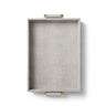 Classic Shagreen Serving Tray in Dove by AERIN - View 2 - Fig Linens and Home