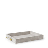 Classic Shagreen Serving Tray in Dove by AERIN at Fig Linens and Home