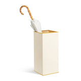 Classic Shagreen Umbrella Stand in Cream by AERIN at Fig Linens and Home | Umbrella Holder 1