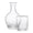 Claudette Bedside Carafe and Tumbler in Clear with White by AERIN | Guestroom Water Service 1