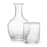 Claudette Bedside Carafe and Tumbler in Clear with White by AERIN | Guestroom Water Service 1