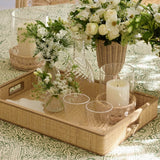 Colette Cane Wood Rim Tray by AERIN at Fig Linens and Home - Lifestyle 2