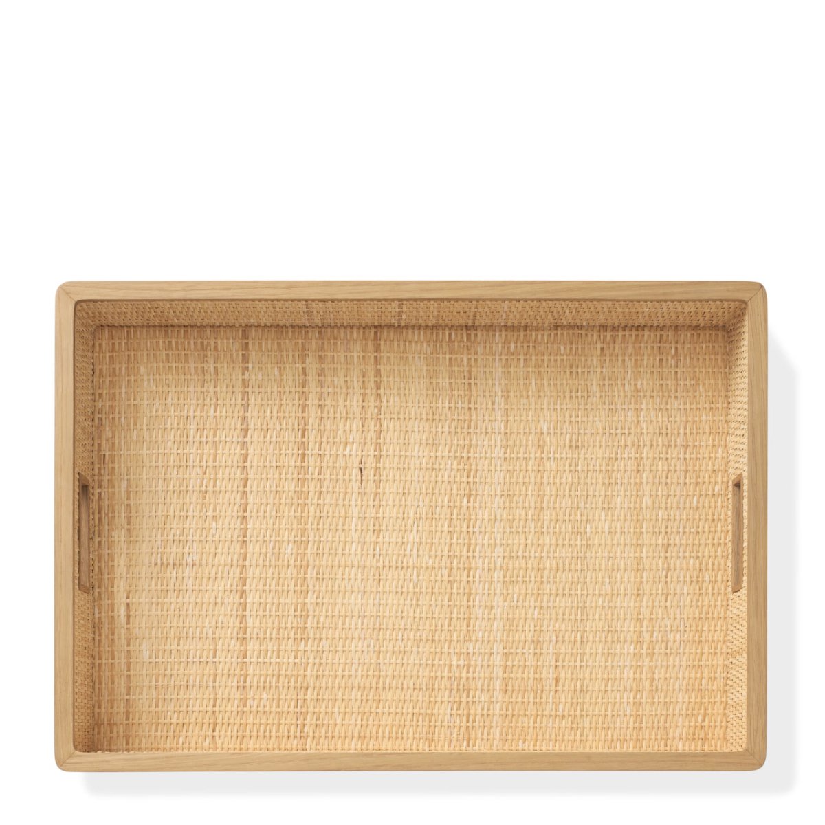 Colette Cane Wood Rim Tray by AERIN at Fig Linens and Home - View 2