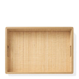 Colette Cane Wood Rim Tray by AERIN at Fig Linens and Home - View 2
