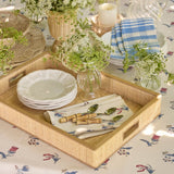 Colette Cane Wood Rim Tray by AERIN at Fig Linens and Home - Lifestyle 1