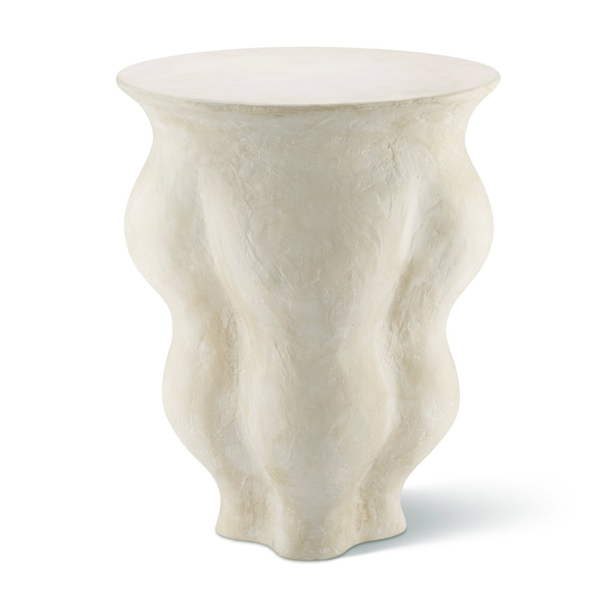 Corvo Side Table in Fresco White by AERIN | Petite Organic-Form Table at Fig Linens and Home 1