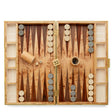 AERIN Croc Leather Fawn Backgammon Set | Luxury Games at Fig Linens and Home 2