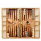 AERIN Croc Leather Fawn Backgammon Set | Luxury Games at Fig Linens and Home 2