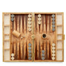 AERIN Croc Leather Fawn Backgammon Set | Luxury Games at Fig Linens and Home 2