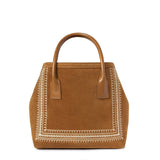 Embroidered Suede Nano Weekender by AERIN at Fig Linens and Home 3