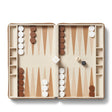 Enzo Travel Backgammon in Fawn by AERIN at Fig Linens and Home - Open Case 1