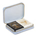 Enzo Travel Card Set in Hydrangea Blue by AERIN at Fig Linens and Home - Open with 2 sets of Cards