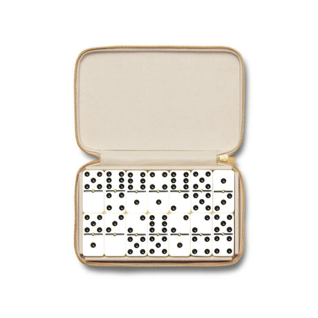 Enzo Travel Domino Set in Fawn by AERIN at Fig Linens and Home - Open 1