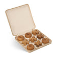 Enzo Travel Tic Tac Toe Set in Fawn by AERIN at Fig Linens and Home - Open Case with Wood Pieces