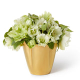 Gilded Clover Small Vase by AERIN with Flowers at Fig Linens and Home