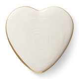 AERIN Heart Box in Cream with Gold | Petite Trinket Box in Heart Shape at Fig Linens and Home 2