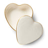 AERIN Heart Box in Cream with Gold | Petite Trinket Box in Heart Shape at Fig Linens and Home 1