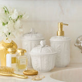 Elegant bath detail from the AERIN Josepha collection at Fig Linens and Home