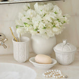 AERIN Josepha small canister – stylish bath storage jar at Fig Linens and Home