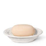 Side angle of AERIN Josepha soap tray – classic bath accessory at Fig Linens and Home
