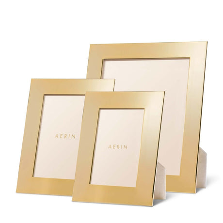 Lenora Frame 8 x 10 by AERIN at Fig Linens and Home | Grouping of Gold-Plated Photo Frames