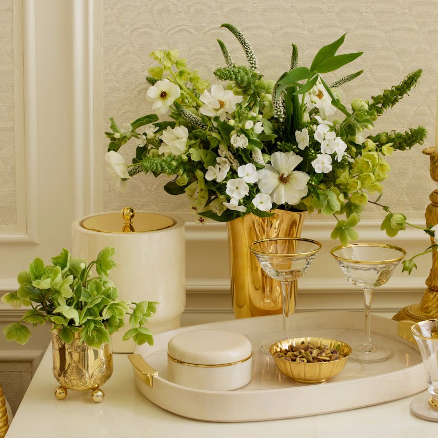 Livio Parchment Coaster Set of 6 by AERIN - Lifestyle 4