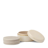 Livio Parchment Coaster Set of 6 by AERIN at Fig Linens and Home