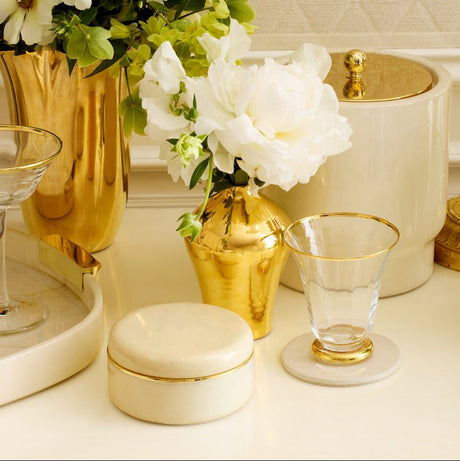 Livio Parchment Coaster Set of 6 by AERIN - Lifestyle 2
