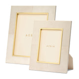 Livio Parchment Picture Frames | Photo Frame in Leather & Brass at Fig Linens and Home