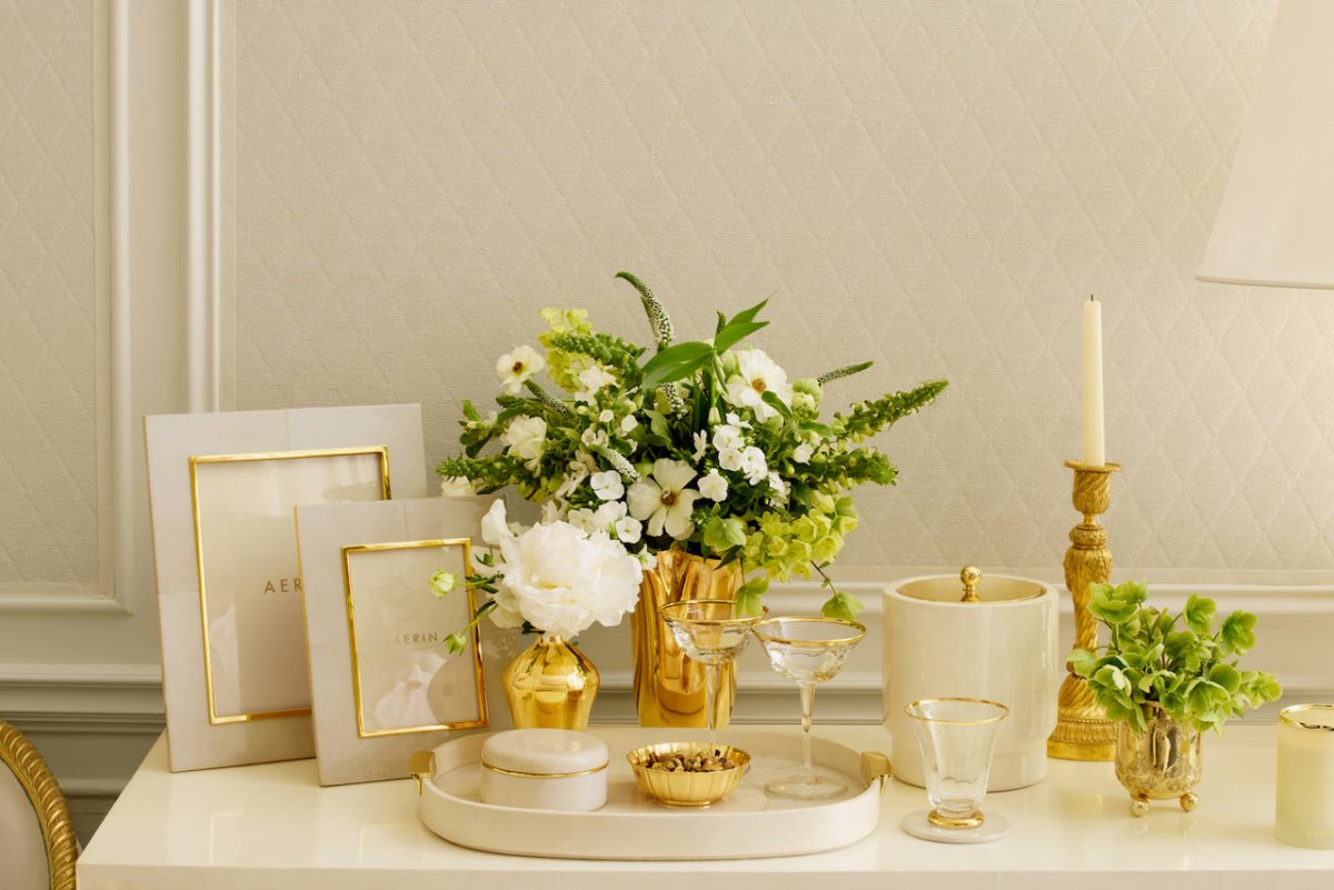 Livio Parchment Frame 8x10 by AERIN at Fig Linens and Home - Lifestyle 2