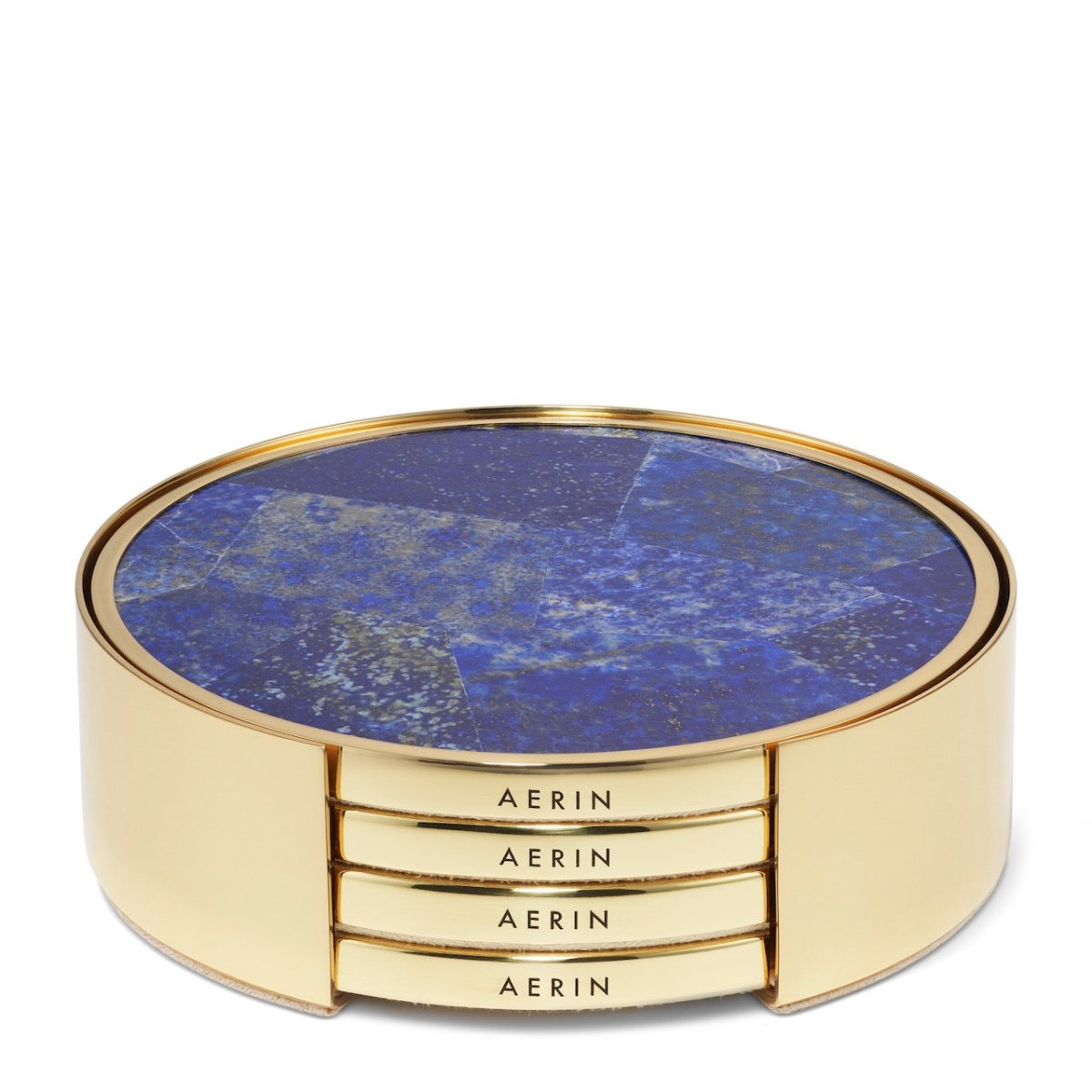 Lucas Mosaic Coasters in Lapis Blue | AERIN at Fig Linens and Home 2