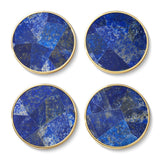 Lucas Mosaic Coasters in Lapis Blue | AERIN at Fig Linens and Home 3