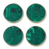 Lucas Malachite Mosaic Coaster Set of 4 by AERIN at Fig Linens and Home 2