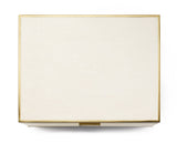 AERIN Luxe Shagreen Jewelry Box in Cream | Luxury Jewelry Box at Fig Linens and Home - Closed Lid